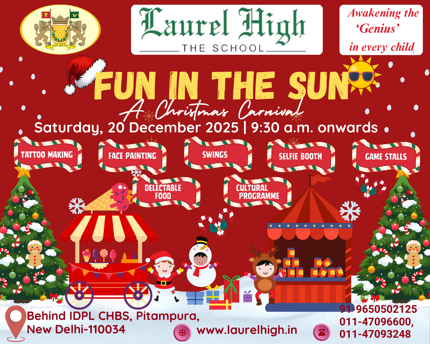 Main gate buses banner for christmas (5 x 4 in)